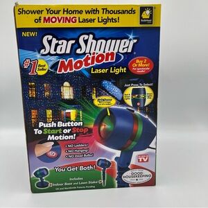 NWT  Star Shower Motion Laser Christmas Lights  Projector
